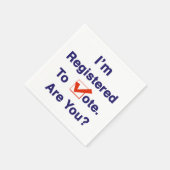 Ich bin zur Abstimmung registriert Serviette (Ecke)