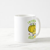 Ich bin zur Zeit OccuPied Funny Pie Erntedank Kaffeetasse (VorderseiteRechts)