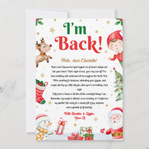 Ich bin zurück Elf Ankunft Elf Rückkehr Weihnachts Einladung