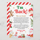 Ich bin zurück Elf Ankunft Elf Rückkehr Weihnachts Einladung (Vorne/Hinten)