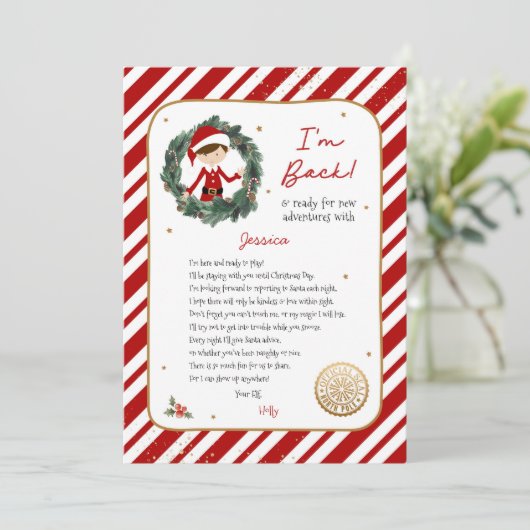 Ich bin zurück Elf Letter Einladung (Stehend Vorderseite)