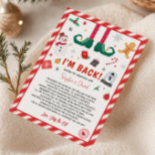 Ich bin zurück Elf Weihnachts Anreisekarte Einladung