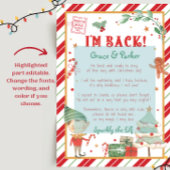 Ich bin zurück Elf Willkommen Hallo Weihnachten El