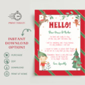 Ich bin zurück Elf Willkommen Hallo Weihnachten El Poster