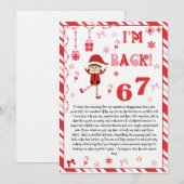 Ich bin zurück Elfen Brief - Elf Willkommensbrief  Einladung (Vorne/Hinten)