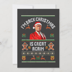 Ich bin zurück, Weihnachten ist wieder großartig T Einladung