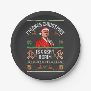 Ich bin zurück, Weihnachten ist wieder großartig T Pappteller