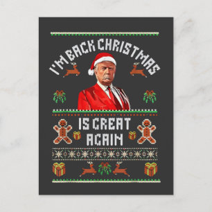 Ich bin zurück, Weihnachten ist wieder großartig T Postkarte