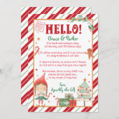 Ich bin zurück Weihnachts Elf Mädchen personalize  Einladung (Vorne/Hinten)