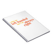 Ich bin zwar linkshändig, aber ich habe immer notizblock (Rechte Seite)