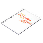 Ich bin zwar linkshändig, aber ich habe immer notizblock (Linke Seite)