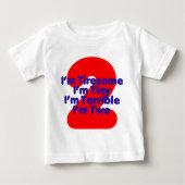 Ich bin zwei baby t-shirt (Vorderseite)