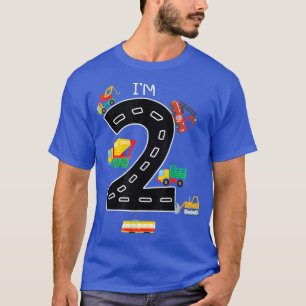Ich bin zwei Jahre alt Geburtstag Junge Müllwagen  T-Shirt