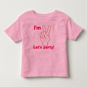Ich bin zwei Party - Kleinkind T - Shirt