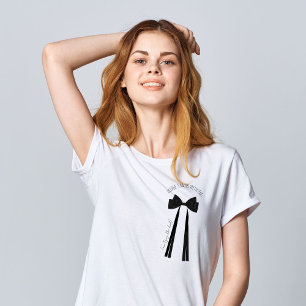 Ich binde den Knoten schwarze Schleife Junggeselli T-Shirt