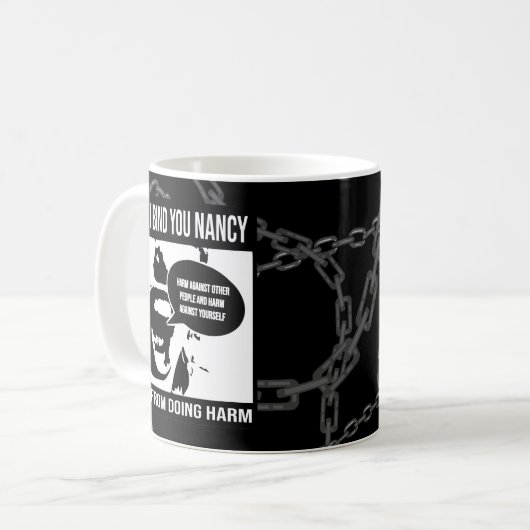 ICH BINDE DICH NANCY KAFFEETASSE (Vorderseite Links)