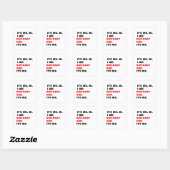 Ich bin's, das Geburtstagskind Quadratischer Aufkleber (Blatt)