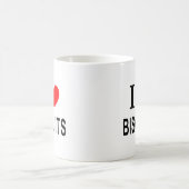ICH ❤️ BISCUITS I LIEBE BISCUITS I HERZBISCUITS KAFFEETASSE (Mittel)