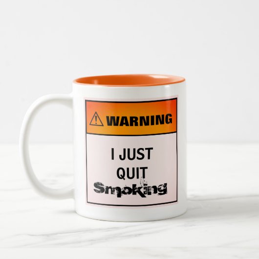 ICH BITTE NUR DAS RAUCHERFREUNDLICHKEITSBEZEICHNIS ZWEIFARBIGE TASSE (Links)