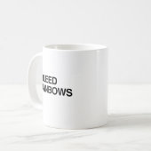ICH BLEED RAINBOWS.pnng Kaffeetasse (Vorderseite Links)