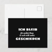 Ich bleib geschieden postkarte (Vorne/Hinten)