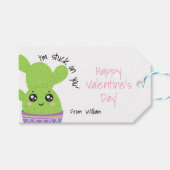 Ich bleibe auf deinem Valentinstag-Geschenktag fes Geschenkanhänger (Vorderseite (Horizontal))