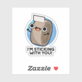 Ich bleibe bei deinem lustigen Dukteppich Aufkleber (Blatt)