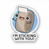 Ich bleibe bei deinem lustigen Dukteppich Aufkleber (Vorderseite)