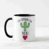 "Ich bleibe bei dir" Cactus Zitat Tasse (Links)
