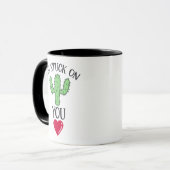 "Ich bleibe bei dir" Cactus Zitat Tasse (Vorderseite Links)