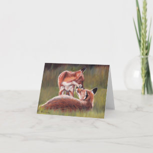 Ich bleibe bei dir, Fox Animal Art Note Card Karte