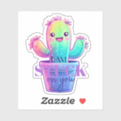 Ich bleibe bei dir, Niedliches sukkulentes Design Aufkleber (Blatt)