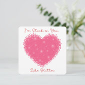Ich bleibe bei Ihnen - Valentinstag Card Dankeskarte (Stehend Vorderseite)