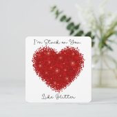 Ich bleibe bei Ihnen - Valentinstag Card Dankeskarte (Stehend Vorderseite)
