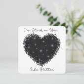 Ich bleibe bei Ihnen - Valentinstag Card Dankeskarte (Stehend Vorderseite)
