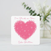 Ich bleibe bei Ihnen - Valentinstag Card Dankeskarte (Stehend Vorderseite)