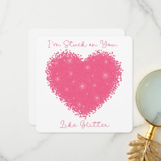 Ich bleibe bei Ihnen - Valentinstag Card Dankeskarte (Vorderseite/Rückseite Beispiel)