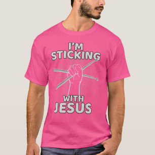 Ich bleibe bei Jesus Christlichen Drummer Geschenk T-Shirt
