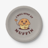 Ich bleibe bei Muffin Pappteller (Vorderseite)