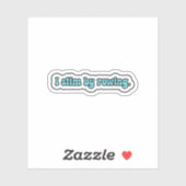 Ich bleibe dabei, indem ich blaue Neurovielfalt ru Aufkleber (Blatt)