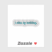 Ich bleibe dabei, indem ich blaue Neurovielfalt st Aufkleber (Blatt)