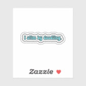 Ich bleibe dabei, indem ich blauer Neurovielfalt e Aufkleber (Blatt)