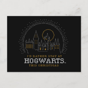 Ich Bleibe eher auf HOGWARTS™ Cross-Stitch Art Feiertagspostkarte