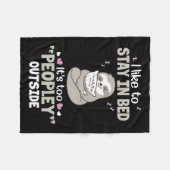 Ich Bleibe gerne in Bed Sloth Sherpa Fleece Blanke (Vorderseite (Horizontal))