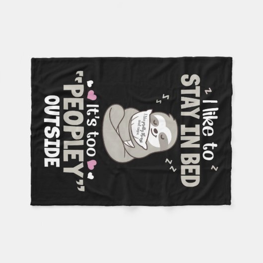 Ich Bleibe gerne in Bed Sloth Sherpa Fleece Blanke (Vorderseite (Horizontal))