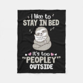 Ich Bleibe gerne in Bed Sloth Sherpa Fleece Blanke (Vorderseite)