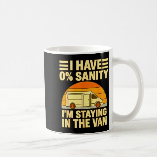Ich bleibe im Van Vintage Phasmophobia Mann Kaffeetasse (Rechts)
