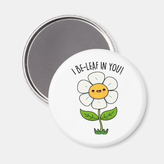 Ich bleibe in deiner sonnigen Blume und einem Leaf Magnet (Vorderseite/Rückseite)