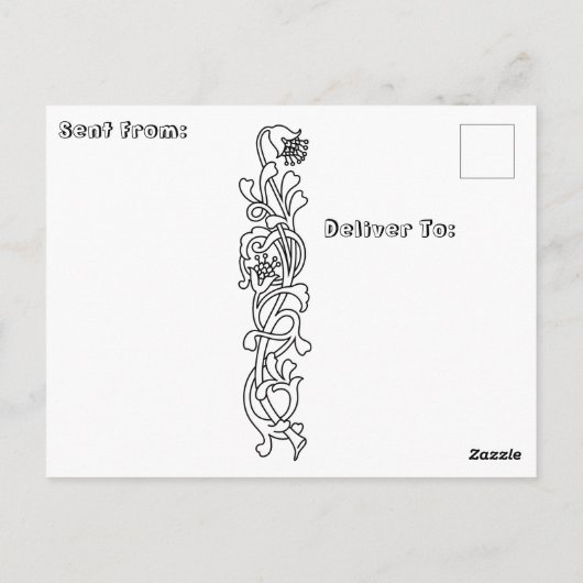 Ich bleibe in dir | Farbseite Postkarte (Rückseite)