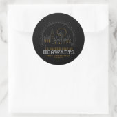 Ich Bleibe lieber bei HOGWARTS™ Cross-Stitch Art Runder Aufkleber (Tasche)